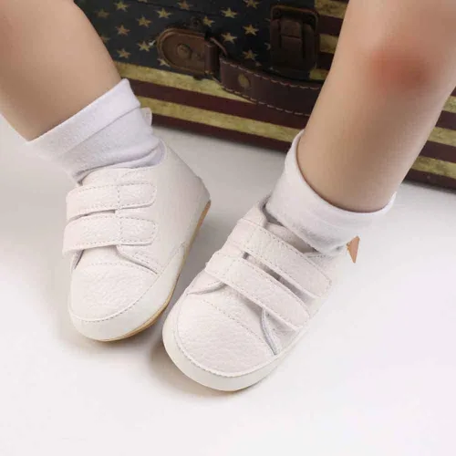 Miniatura 2 de Zapatos de lona y mezclilla con diseño de estrella para bebé - Tenis con suela suave antideslizante y caña alta, ideales para los primeros pasos