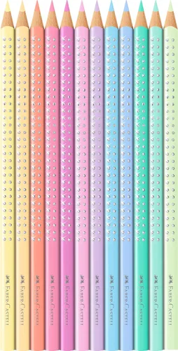 Miniatura 2 de Faber-Castell Lápices de color Sparkle Pastel, paquete de 12 en estuche de metal