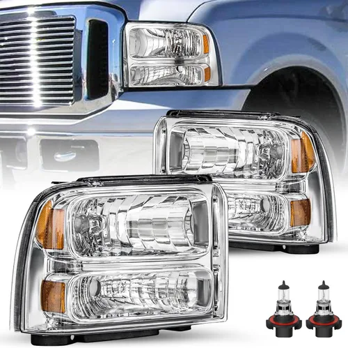 Miniatura 6 de SOCKIR - Juego de faros compatibles con Ford F250 F350 F450 F550 Super Duty 2005-2007 / 2005 Ford Excursion lado del conductor y del pasajero