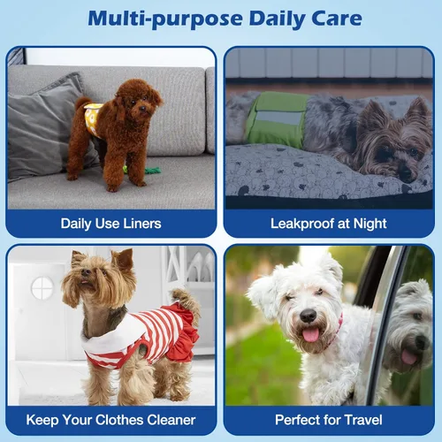 Miniatura 7 de Forros desechables para pañales para perros machos y hembras, insertos de pañales para perros que se adaptan a la mayoría de los tipos de pañales