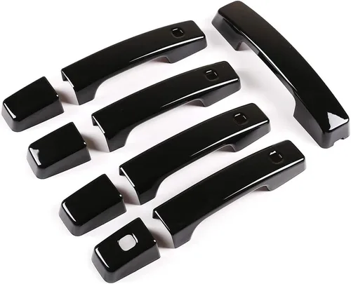 Miniatura 7 de ABS Car Exterior Door Grab Manijas Cubierta para Land Rover Defender 110 2020 Accesorios de coche (negro)