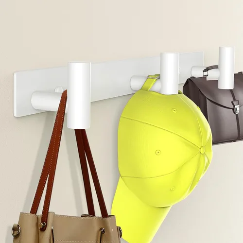 Miniatura 11 de Perchero de Pared Montado - 3 Ganchos, Ganchos de Pared de Acero Inoxidable Resistente para Toalla, Bolso de Abrigo, Perchero para Sombreros