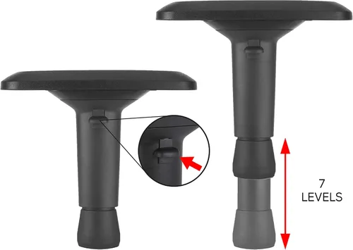 Miniatura 2 de Par de reposabrazos ajustables de repuesto, soporte vertical con almohadillas para la mayoría de sillas de juegos (4D)
