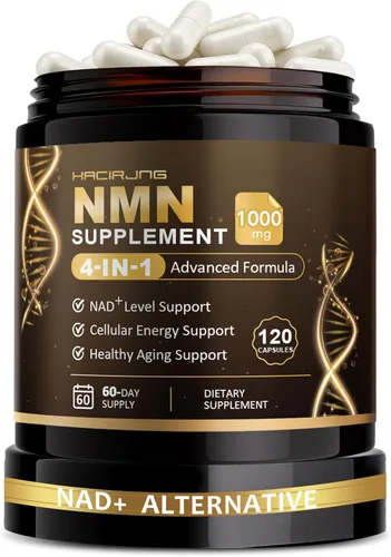 Suplemento NMN 4 en 1 liposomal NMN 1000mg con resveratrol, TMG y quercetina, apoya la energía celular y el nivel de NAD+, alternativa NMNH y