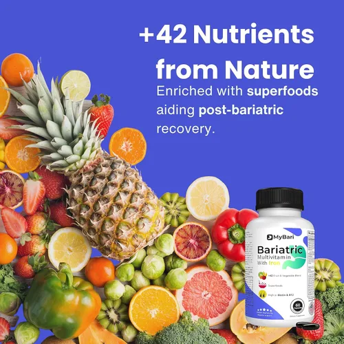 Miniatura 4 de Multivitamínico bariátrico todo en uno con hierro, fabricado en Estados Unidos, para hombres y mujeres, soporta manga gástrica y bypass con más