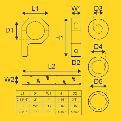 Miniatura 7 de LAMPHUS Kit de montaje para barra de luz todoterreno ATV UTV, abrazadera de manubrio, abrazadera de tubo, barra horizontal [1/1.5/1.75/2 pulgadas]