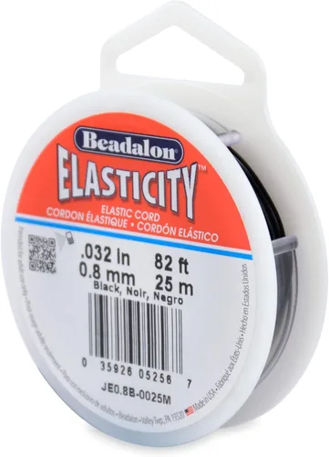 Miniatura 40 de Beadalon Elasticity - Cordón elástico (0,8 mm, 5 m), transparente
