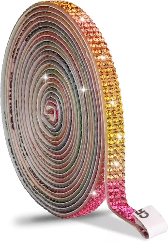 Miniatura 40 de Cinta de cristal autoadhesiva, calcomanías de diamantes de imitación para envoltura de regalos, manualidades, proyectos de decoración, bodas