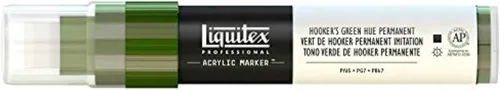 Miniatura 21 de Rotuladores de pintura Liquitex Professional, de punta ancha, Verde fosforescente, 8mm Verde fluorescente
