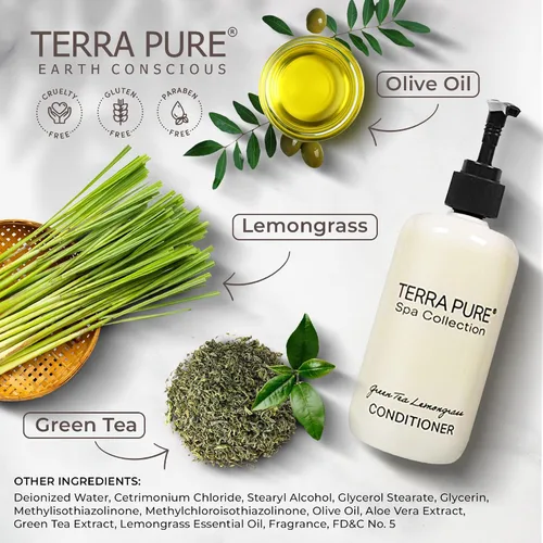 Miniatura 4 de Terra Pure Acondicionador Colección Spa Servicios del hotel en botella con bomba 10.14 oz. / 10.1 fl oz (botella individual)