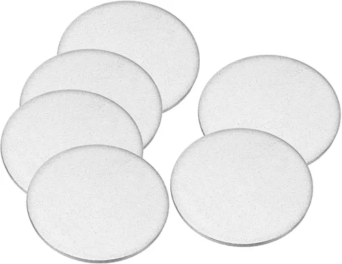 Miniatura 8 de PATIKIL Disco de acero redondo de metal estampado en blanco Etiquetas de disco de círculo redondo Placa de disco Círculo Metal Strike Plate DIY