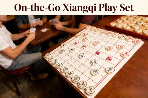 Miniatura 3 de MAGIKON Ajedrez chino, Xiangqi de plástico duro con caja de plástico, diámetro de 1-1/5 pulgadas
