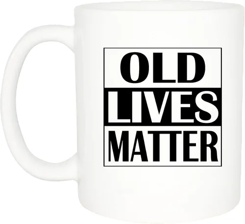 Rogue River Tactical La mejor taza de café divertida Old Lives Matter Senior Citizen Novedad Taza de Jubilación Cumpleaños Gag Regalo Mamá Papá