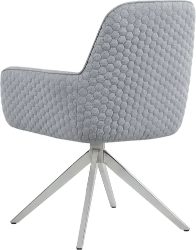 Miniatura 7 de Coaster Home Furnishings - Abby - Silla de comedor de tela - Base giratoria de 360 grados, brazos bajos y respaldo alto, asientos anchos