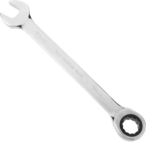 Utoolmart Llave combinada de trinquete, llave combinada de trinquete de extremo abierto de 0.630 in, métrica, construcción de acero al cromo Metal