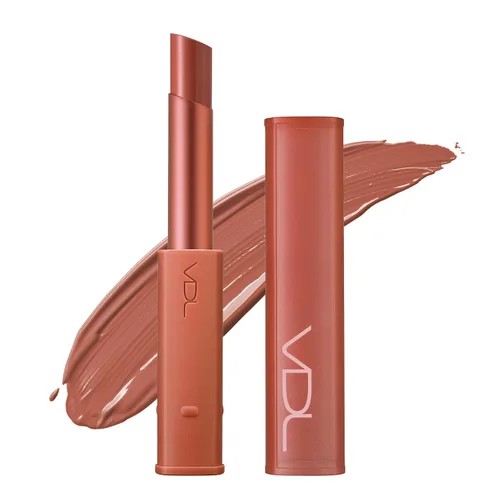 VDL Lip Stain Comfort Slip Lipstick 13, Cafe Romano, lápiz labial ligero, mate y suave para una comodidad sin esfuerzo. Color de labios vibrante y
