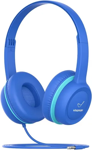Miniatura 9 de vinamass Auriculares para niños, auriculares con cable para niños con limitador de volumen seguro, auriculares para niños con cable de 0.138 in