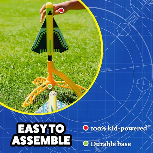 Miniatura 5 de Stomp Rocket Recambio de avión de acrobacia, juguete lanzador de avión Looper para niños, juguete de avión que se eleva más de 100 pies, juguetes