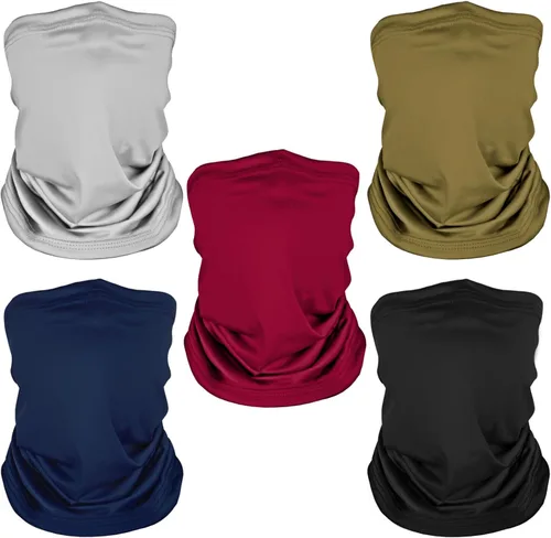 Miniatura 8 de 5 Pack Neck Gaiter Face Cover for UV Sun Protection, Dustproof Breathable Cooling Gator for Men Women Outdoor Sports