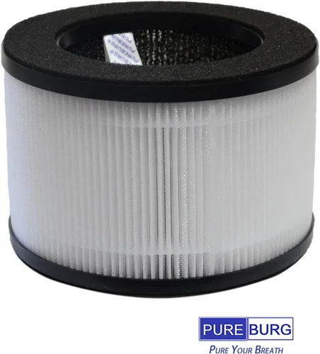 Miniatura 4 de PUREBURG Filtros de repuesto compatibles con purificador de aire Mooka M01, paquete de 2, carbón activado H13 True HEPA 2 en 1 y almohadilla