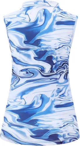 Miniatura 3 de Viracy Camiseta sin mangas con cremallera para mujer, de secado rápido, para entrenamiento de golf