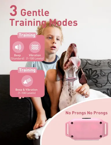 Miniatura 3 de Collar de Entrenamiento para Perros sin Choque, Collar de Perro con Pitido y Vibración con Control Remoto 853M, Collar de Vibración para Perros