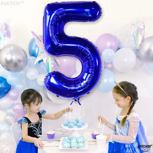 Miniatura 660 de KatchOn, Globo grande azul número 2 de 40 pulgadas Decoraciones de cumpleaños de Baby Shark para niño de 2 años Globo azul número 2 Globo