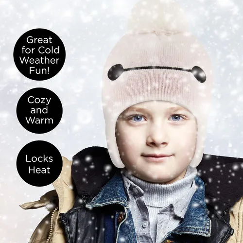 Miniatura 7 de Disney Boys' Winter Hat and Kids Gloves Set, Big Hero 6 Beanie for Ages 4-7