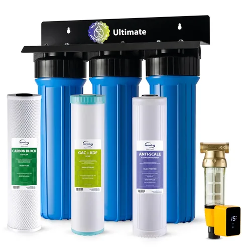 Miniatura 15 de iSpring FC25B Filtro de agua para toda la casa, bloque de carbono CTO, 20” x 4.5” para la eliminación de sedimentos y cloro