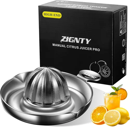 Miniatura 7 de Exprimidor de limón de acero inoxidable, exprimidor manual de cítricos resistente a mano, exprimidor de frutas de lima naranja de primera calidad