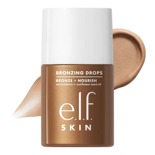 Miniatura 12 de e.l.f. SKIN - Gotas bronceadoras, bronceador líquido para rostro y piel, crea un brillo bañado por el sol, infundido con vitamina E, vegano y libre
