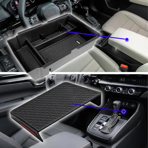 Miniatura 4 de 2 piezas 2024 2025 2026 Honda CR-V CRV CRV Accesorios híbridos Bandeja organizadora de consola central para Honda CR-V 2025 2024 2023 Organizador