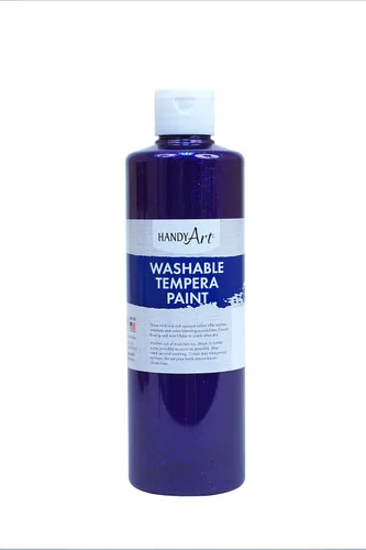 Miniatura 3 de Handy Art Pintura lavable con purpurina de 8 onzas, azul