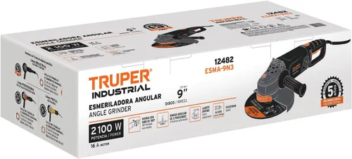 Miniatura 5 de TRUPER ESMA-9N3 Amoladora angular 9, industrial, 2000 w