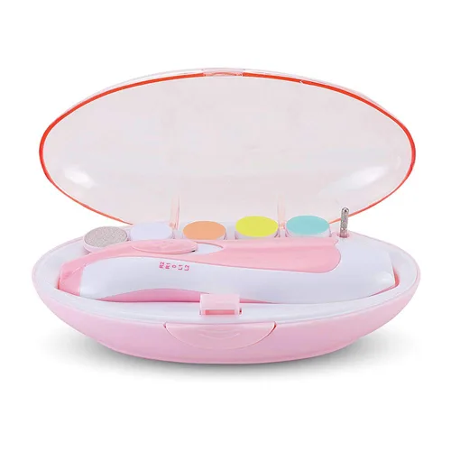 Limadora de uñas para bebé, limpiadora de uñas eléctrica segura para bebés con luz, batería de uñas para recién nacidos, cortaúñas para uñas de bebé