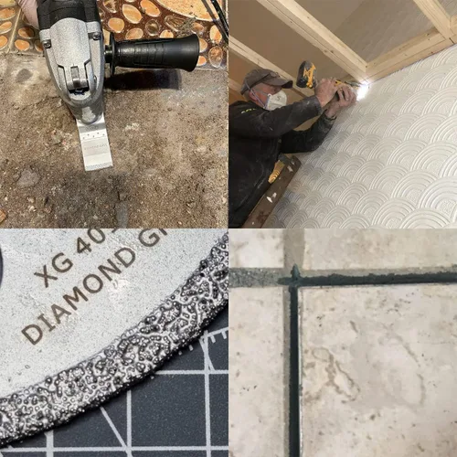 Miniatura 6 de XXGO 4 piezas de cuchillas oscilantes de diamante multiherramienta para quitar lechada de arena XG4202S Lo mejor para la eliminación de lechada