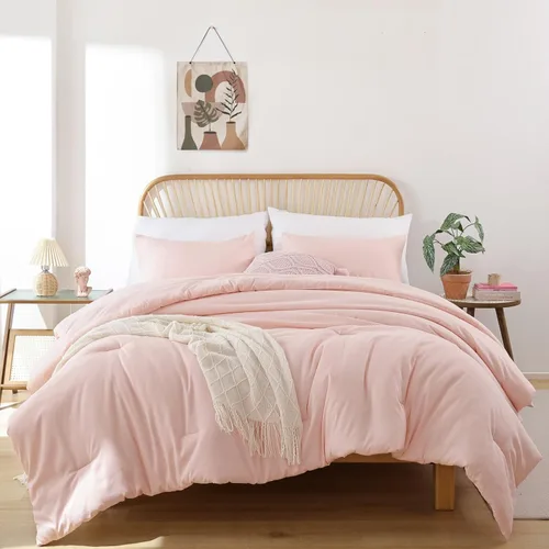 Miniatura 36 de ROSGONIA Edredón tamaño completo para niñas, niños y adolescentes, blanco, 3 piezas (1 edredón bohemio y 2 fundas de almohada), juego de ropa