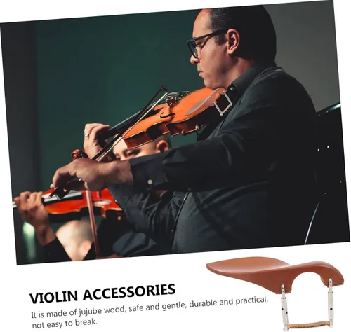 Miniatura 9 de SUPVOX 2 juegos de accesorios de violín soporte de barbilla soporte de guitarra portátil suministros de violín soporte de piso accesorio de violín