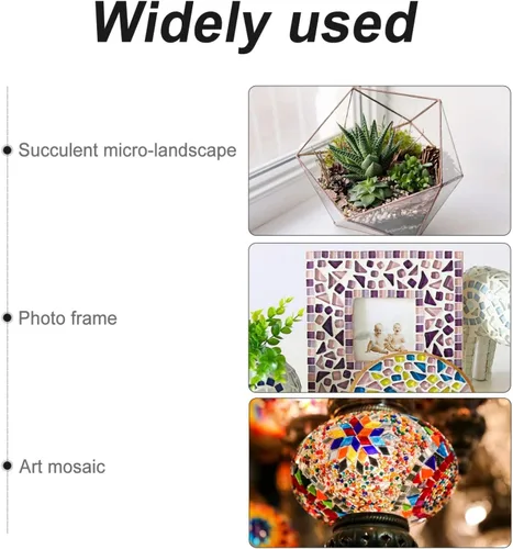 Miniatura 5 de VOSAREA Mosaico de cerámica DIY Mosaico Azulejo de mosaico de flores Cesta de vidrio Mosaico de vidrio Azulejos de mosaico esmaltado Artesanías