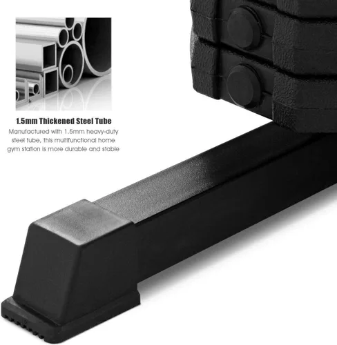 Miniatura 4 de Goplus Sistema de gimnasio en casa multifunción, equipo de entrenamiento de fuerza, máquina de fuerza para fitness, para entrenamiento de cuerpo