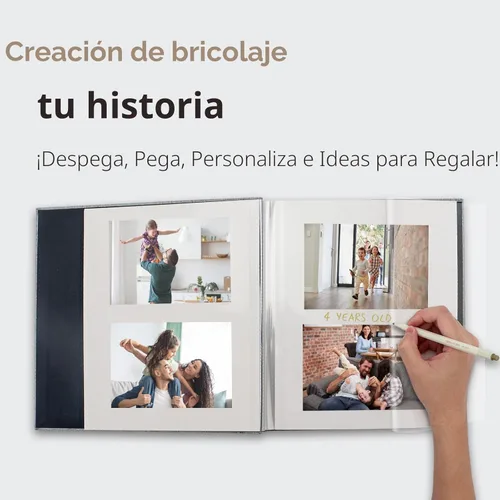 Miniatura 2 de Vienrose - Álbum de fotos grande autoadhesivo para fotos 4x6 5x7 8x10, álbum de recortes autoadhesivo para hazlo tú mismo de 40 páginas adhesivas