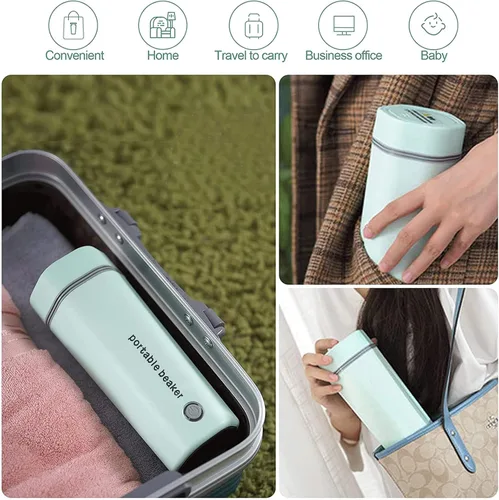 Miniatura 8 de Hervidor eléctrico de viaje, Hervidor eléctrico portátil, Mini caldera de agua caliente, Hervidor de té de viaje pequeño, Agua de ebullición rápida