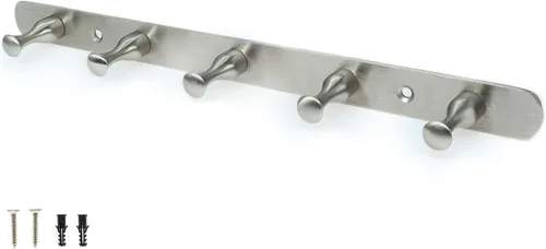 Miniatura 10 de Dale Five Pole Hooks - Gancho para toallas y llaves con 5 ganchos, (negro mate)