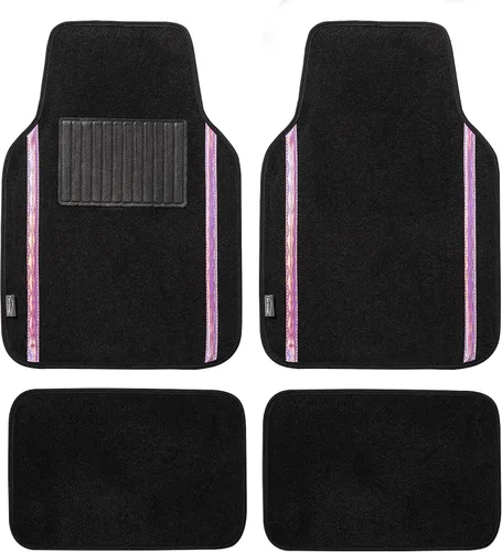 Miniatura 16 de FH Group - Juego completo de fundas para asientos de auto de cuero sintético, ajuste universal, para asientos frontales con respaldo bajo, Rosa