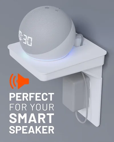 Miniatura 8 de Estante de toma de corriente Echogear para enchufes Decora/GFCI - Diseño de última generación con almacenamiento de cables incorporado y espacio