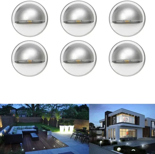 Miniatura 13 de FVTLED juego de luces para escalera, bajo voltaje y resistente al agua IP65 para exteriores con forma de media luna 1-2/5 pulgadas. Luces LED