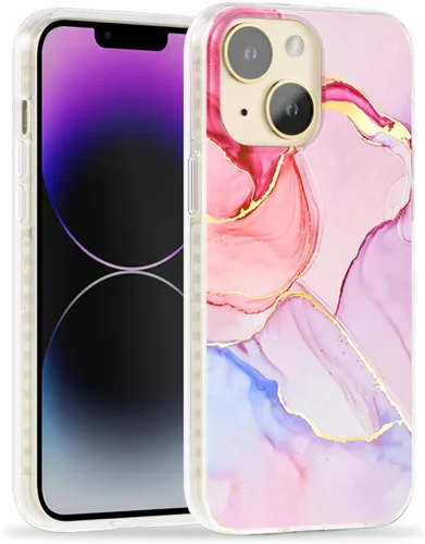 Miniatura 59 de SCORPIFY Funda para iPhone 13 con diseño floral de Nemophila azul, bonita funda transparente para teléfono con flores para mujeres y niñas