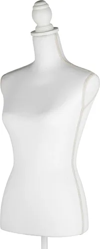Miniatura 2 de Maniquí de cuerpo de maniquí de altura ajustable con trípode para ropa, vestido de mujer, exhibición de joyas, color blanco
