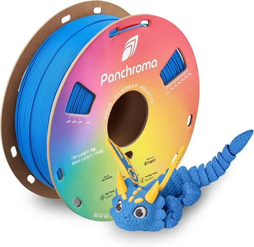 Miniatura 10 de Panchroma - Filamento de impresión 3D de ácido poliláctico (PLA) en degradado de Halloween, naranja, amarillo y magenta, 0.069 in, carrete de 2.2