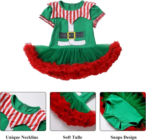 Miniatura 4 de Lausana - Ropa de bebé para niña, mameluco, tutú, calentadores, zapatos, diademas, trajes de vestir para niña (0-24 meses)